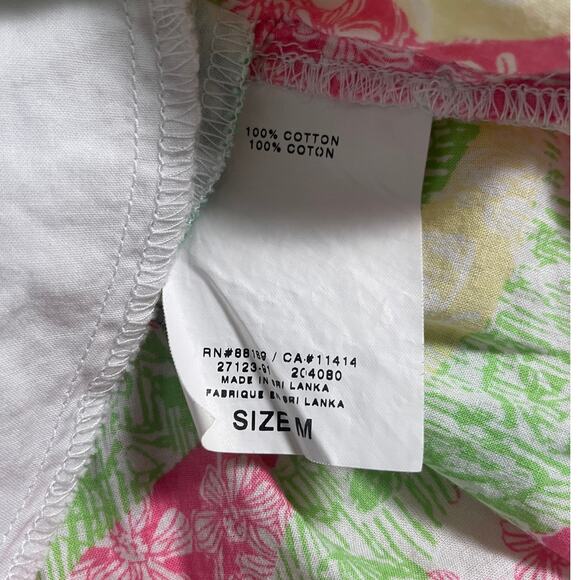 Lilly Pulitzer X Pea in the Pod pattern Maternity tunic blouse 100% cotton SZ M - Picture 5 of 9